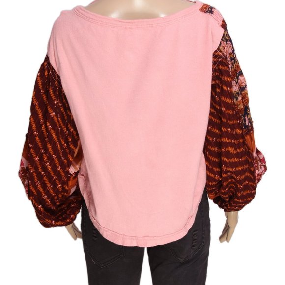 Free People Light Magic Henley Balloon Sleeve Top New XS - Picture 5 of 7
